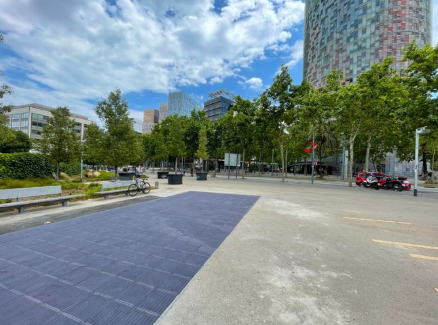 Solar paving example